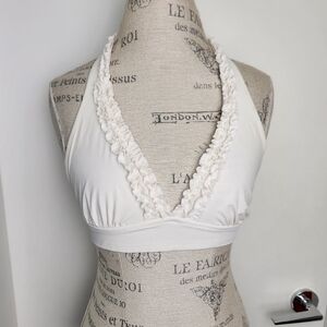 Vintage JCrew Ruffle Bikini Top